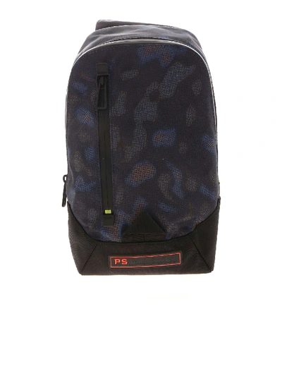 Shop Ps By Paul Smith Sling Pk Heat Shoulder Bag In Black And Blue