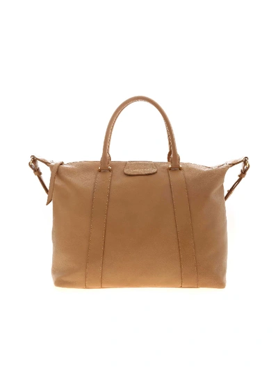 Shop Lancaster Golden Details Shoulder Bag In Nude Color In Beige