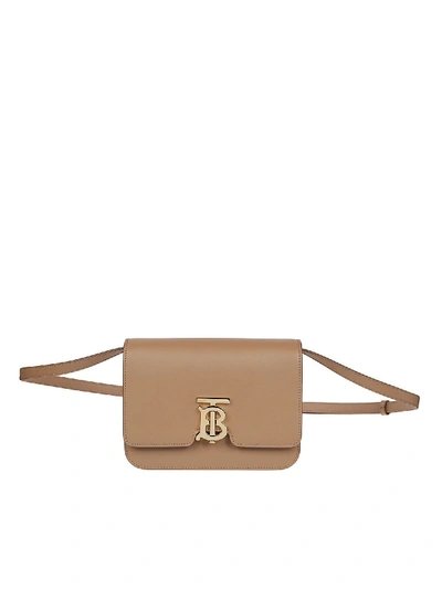 Shop Burberry Tb Small Cross Body Bag In Light Camel Color