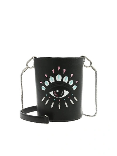 Shop Kenzo Kontact Eye Mini Bucket Bag In Black