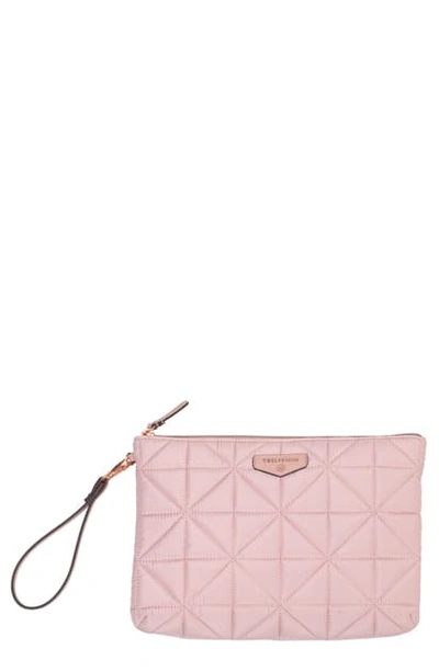 Shop Twelvelittle Companion Water Resistant Pouch In Blush Pink