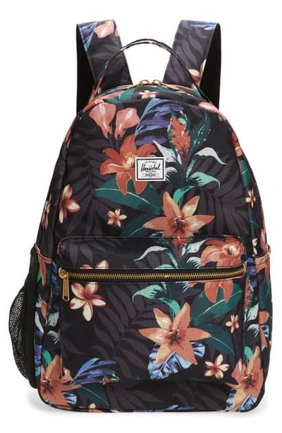 Shop Herschel Supply Co Nova Sprout Diaper Backpack In Summer Floral Black