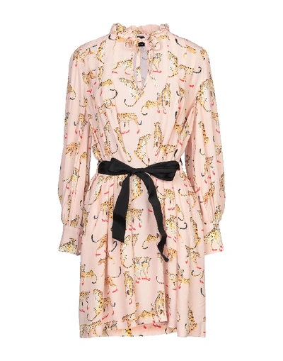 Pinko Short Dresses In Pink