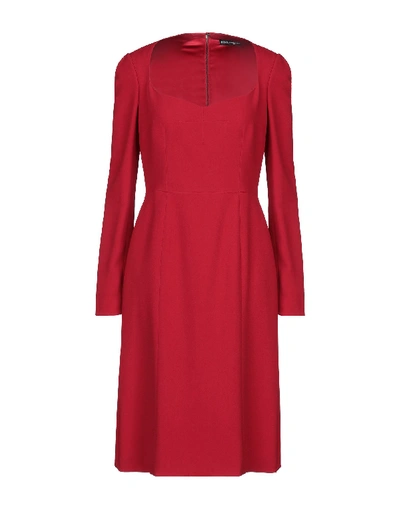 Shop Dolce & Gabbana Woman Midi Dress Red Size 10 Viscose, Acetate, Elastane