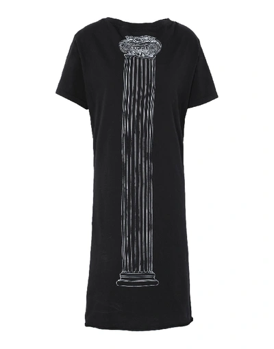 Shop Vivienne Westwood Anglomania Historic T-shirt Dress Pillar Print Woman Midi Dress Black Size Xs Orga