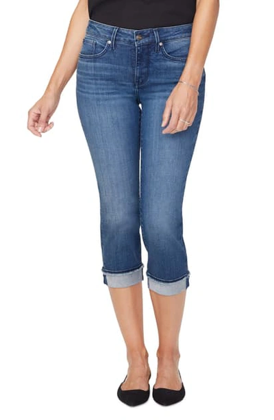 Shop Nydj Marilyn Fray Cuff Crop Skinny Jeans In Meloy