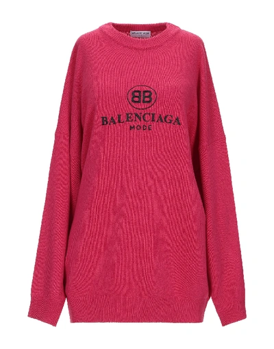 Shop Balenciaga Sweater In Garnet