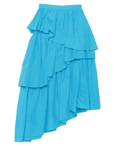 Shop House Of Holland 3/4 Length Skirts In Azure
