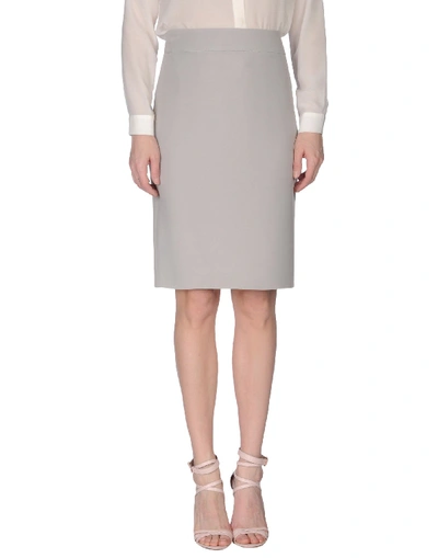 Shop Armani Collezioni Knee Length Skirt In Light Grey