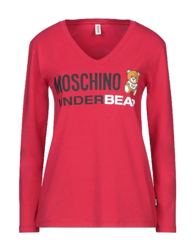 Shop Moschino Undershirt In Red