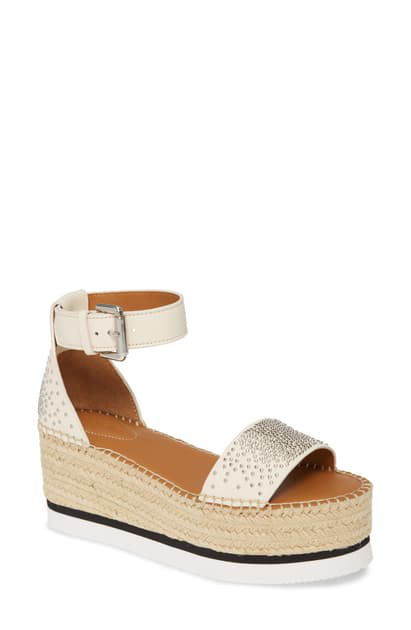 white platform espadrille sandals