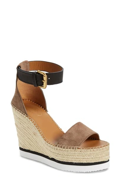 Shop See By Chloé 'glyn' Espadrille Wedge Sandal In Taupe