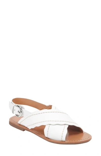 Shop Marc Fisher Ltd Renny Sandal In White Leather