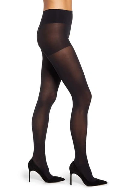 Shop Dkny Opaque Control Top Tights In Navy Ii