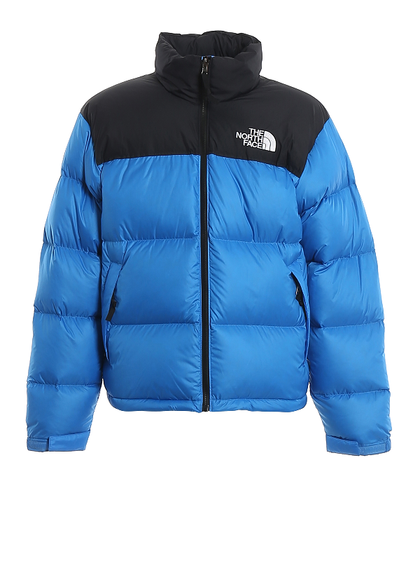 light blue north face jacket