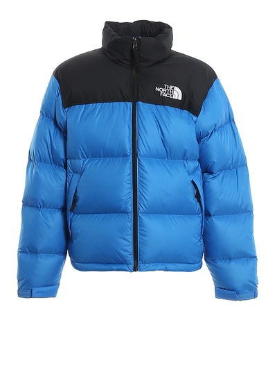 The North Face Quilted Fabric Two-tone Puffer Jacket In Light Blue |  ModeSens
