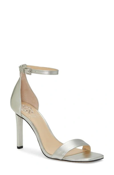 Shop Vince Camuto Lauralie Ankle Strap Sandal In Silver Graphite Leather