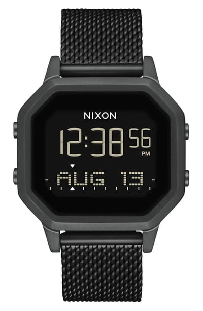 Shop Nixon Siren Digital Bracelet Watch, 36mm In Black