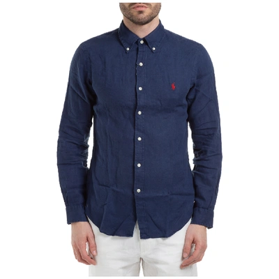Shop Polo Ralph Lauren Men's Long Sleeve Shirt Dress Shirt In Blue