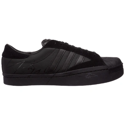 Shop Y-3 Men's Shoes Leather Trainers Sneakers Star In Black
