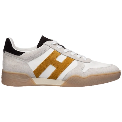 Shop Hogan Men's Shoes Suede Trainers Sneakers H357 In White