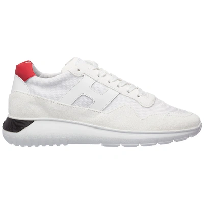 Shop Hogan Men's Shoes Suede Trainers Sneakers Camoscio Interactive³ In White