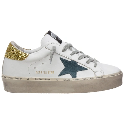 Shop Golden Goose Women's Shoes Leather Trainers Sneakers Hi Star In White