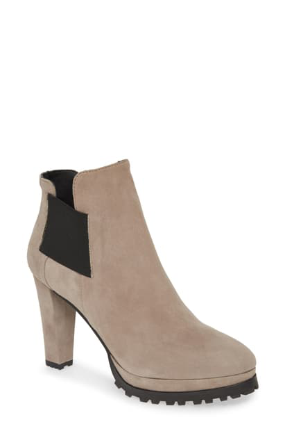 taupe suede booties