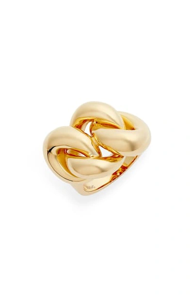 Shop Adinas Jewels Chunky Chain Ring In Gold