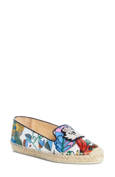 Shop Christian Louboutin Nanou Orlato Donna Espadrille Flat In Floral/ White