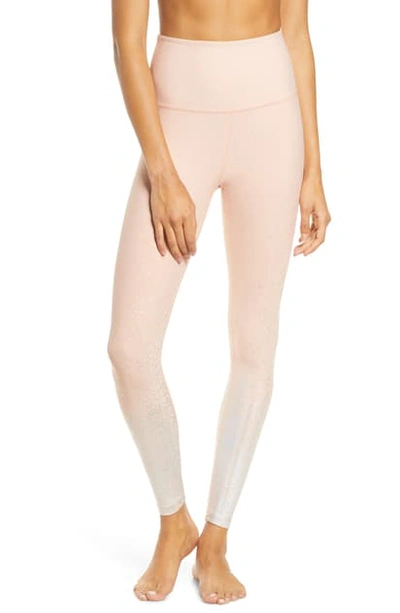 Shop Beyond Yoga Ombre High Waist 7/8 Leggings In Tinted Rose Holographic