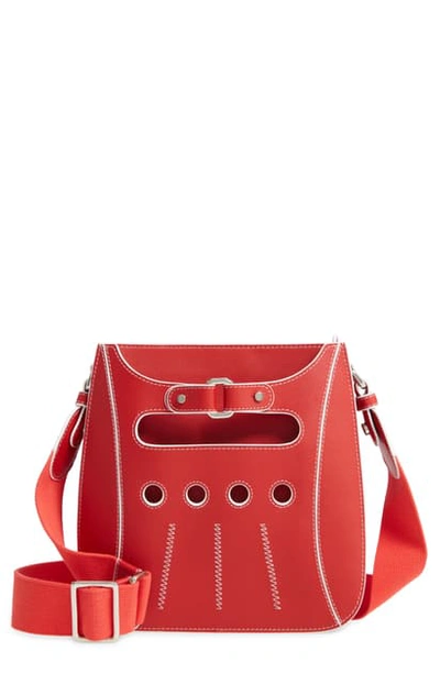 Shop Perrin Cabbie Leather Crossbody Bag In Lipstick