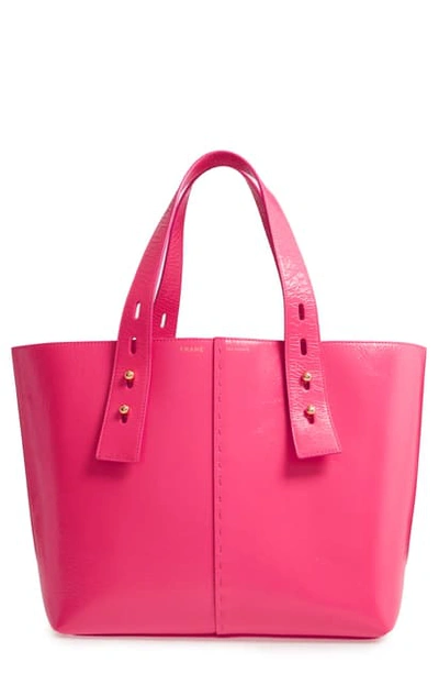 Shop Frame Medium Les Second Calfskin Leather Tote In Pink