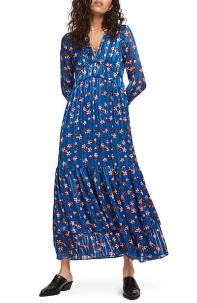 Shop Scotch & Soda Floral Long Sleeve Maxi Dress In Combo T