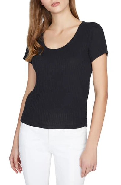 Shop Sanctuary Ruby Ribbed Scoop Neck T-shirt In Black