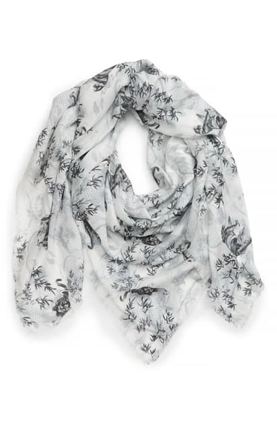 Shop Allsaints Strength Square Modal Scarf In Chalk