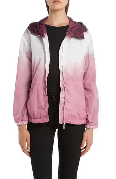 Shop Moncler Hooded Dip Dye Jacket In Multi