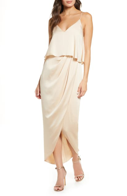 luxe frill tulip hem maxi dress shona joy