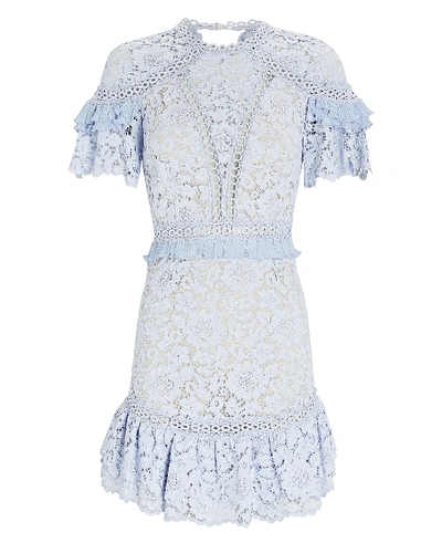 Shop Saylor Julep Lace Mini Dress In Blue-lt