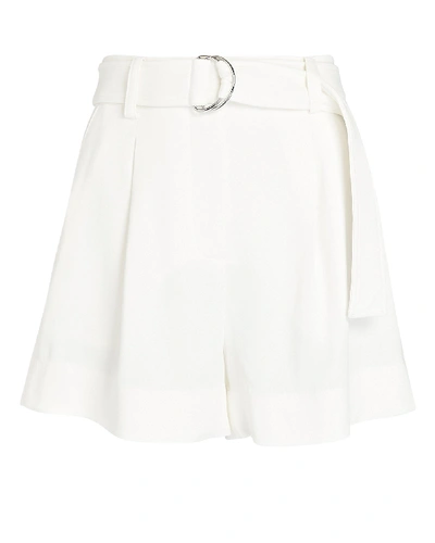Shop A.l.c . Bronson Belted Crepe Shorts In White