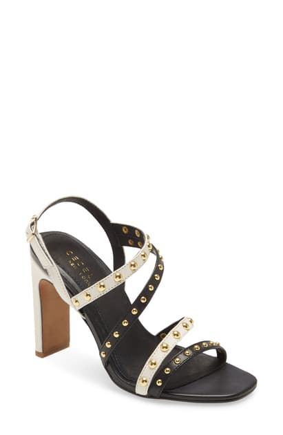 black studded sandal heels