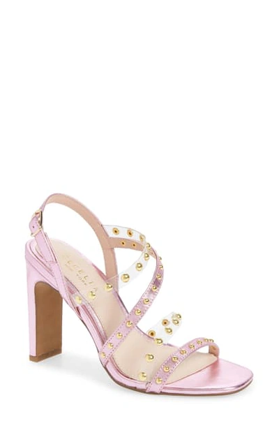 Shop Cecelia New York Vanessa Studded Sandal In Ice Pink Leather