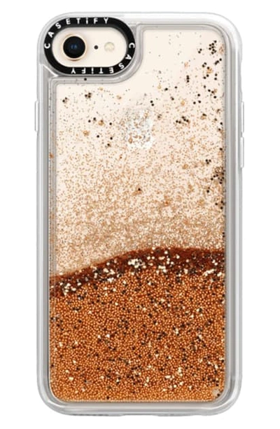 Shop Casetify Glitter Iphone 7/8 Case In Gold