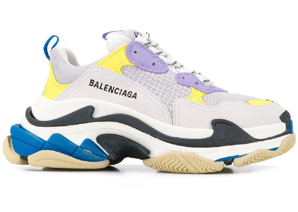 balenciaga triple s white yellow