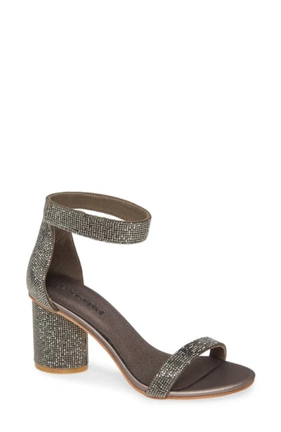 Shop Jeffrey Campbell Laura Ankle Strap Sandal In Pewter Combo