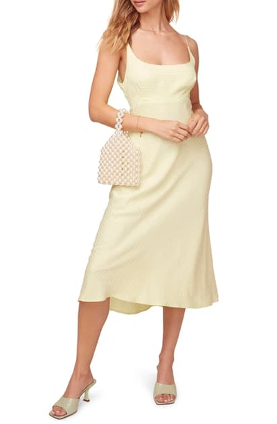 Shop Astr Joan Midi Sundress In Celery