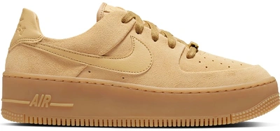Pre-owned Nike Air Force 1 Sage Low Club Gold (women's) In Club Gold/club Gold-gum Light Brown