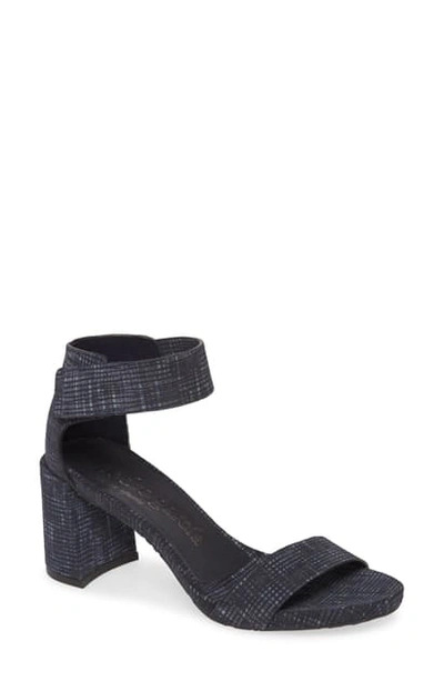 Shop Pedro Garcia Wenna Ankle Cuff Sandal In Navy Burlap