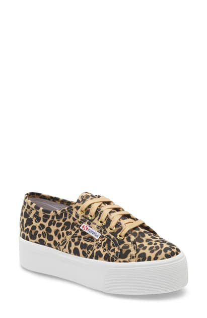 superga leopard platform