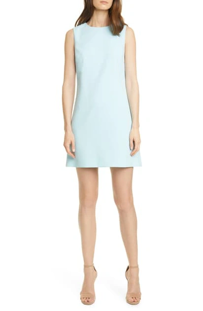 Shop Alice And Olivia Coley Crepe A-line Dress In Powder Blue